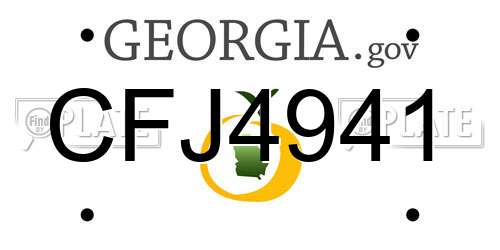 CFJ4941 Georgia License Plate