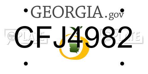 CFJ4982 Georgia License Plate