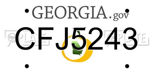 CFJ5243 Georgia License Plate