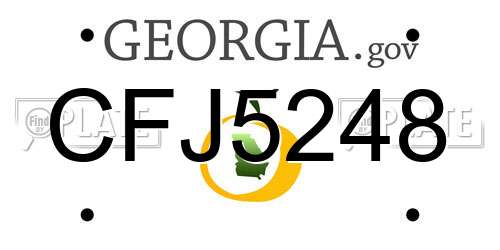 CFJ5248 Georgia License Plate