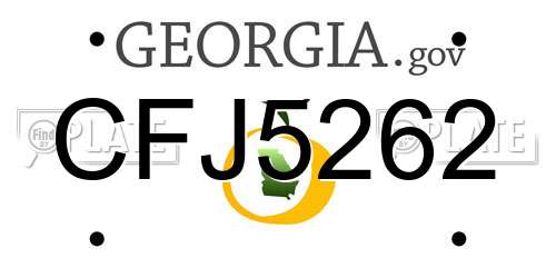 CFJ5262 Georgia License Plate