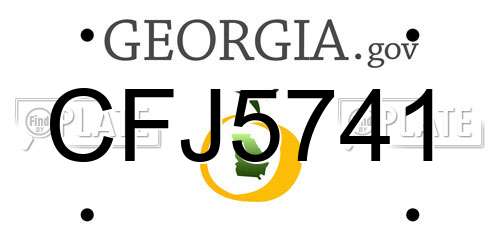 CFJ5741 Georgia License Plate