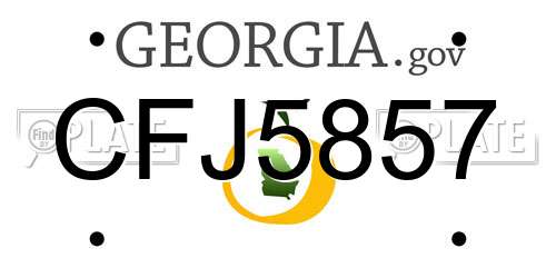 CFJ5857 Georgia License Plate