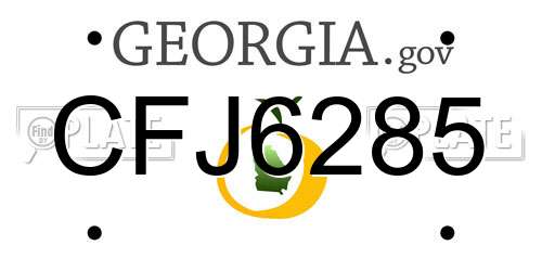 CFJ6285 Georgia License Plate