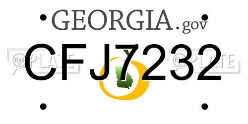 CFJ7232 Georgia License Plate