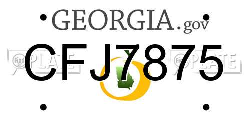CFJ7875 Georgia License Plate