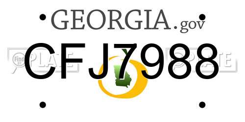 CFJ7988 Georgia License Plate