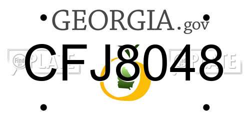 CFJ8048 Georgia License Plate