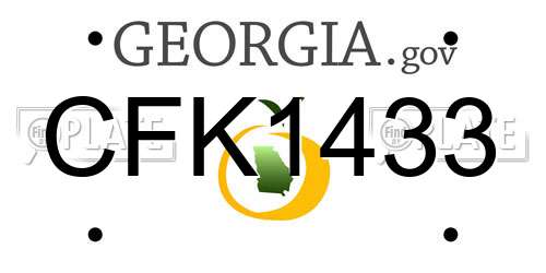 CFK1433 Georgia License Plate