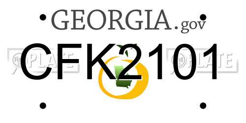 CFK2101 Georgia License Plate
