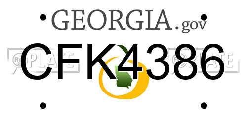 CFK4386 Georgia License Plate