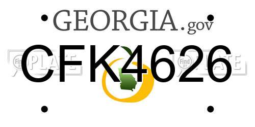 CFK4626 Georgia License Plate
