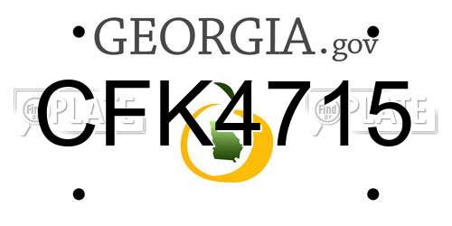 CFK4715 Georgia License Plate