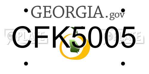 CFK5005 Georgia License Plate