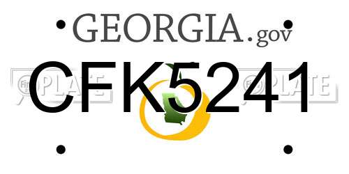 CFK5241 Georgia License Plate