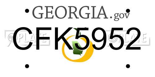CFK5952 Georgia License Plate