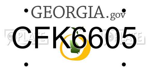 CFK6605 Georgia License Plate