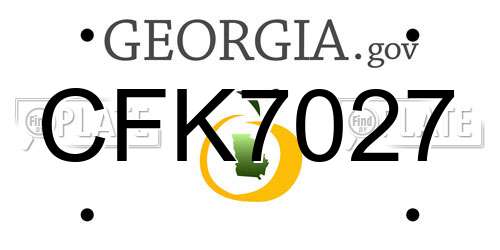 CFK7027 Georgia License Plate