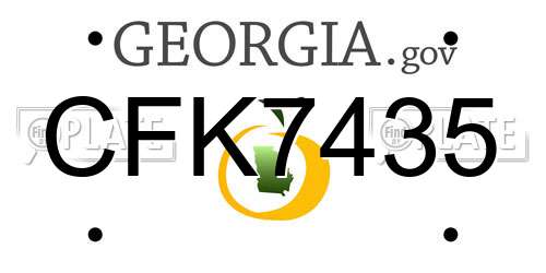 CFK7435 Georgia License Plate
