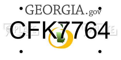 CFK7764 Georgia License Plate