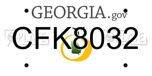CFK8032 Georgia License Plate