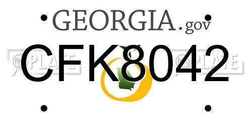 CFK8042 Georgia License Plate