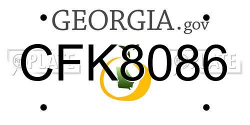 CFK8086 Georgia License Plate