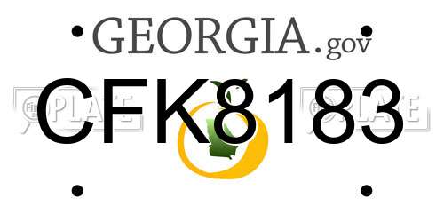 CFK8183 Georgia License Plate