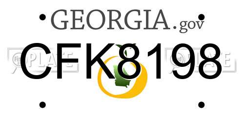 CFK8198 Georgia License Plate