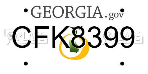 CFK8399 Georgia License Plate