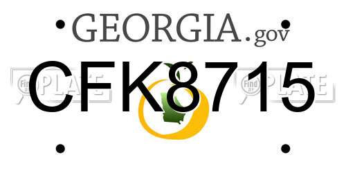 CFK8715 Georgia License Plate