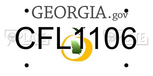 CFL1106 Georgia License Plate