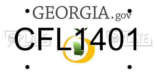 CFL1401 Georgia License Plate