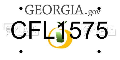 CFL1575 Georgia License Plate