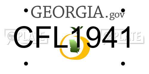 CFL1941 Georgia License Plate
