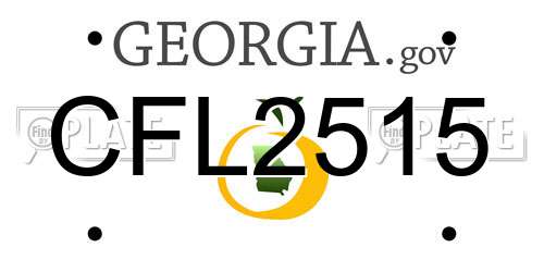 CFL2515 Georgia License Plate
