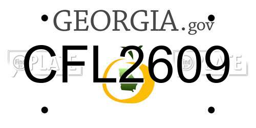 CFL2609 Georgia License Plate