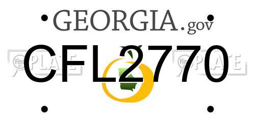 CFL2770 Georgia License Plate