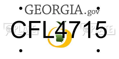 CFL4715 Georgia License Plate