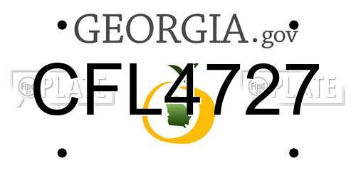 CFL4727 Georgia License Plate