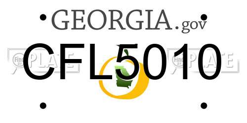 CFL5010 Georgia License Plate