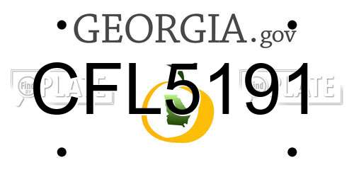 CFL5191 Georgia License Plate