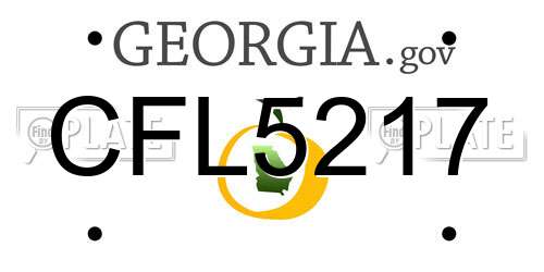 CFL5217 Georgia License Plate