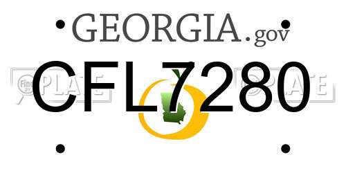 CFL7280 Georgia License Plate