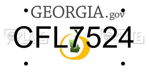 CFL7524 Georgia License Plate