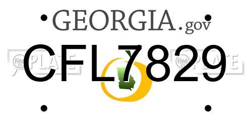 CFL7829 Georgia License Plate