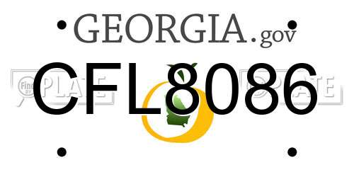 CFL8086 Georgia License Plate