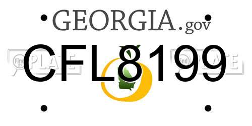 CFL8199 Georgia License Plate