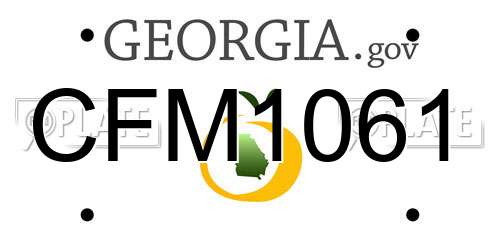 CFM1061 Georgia License Plate