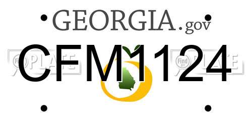 CFM1124 Georgia License Plate
